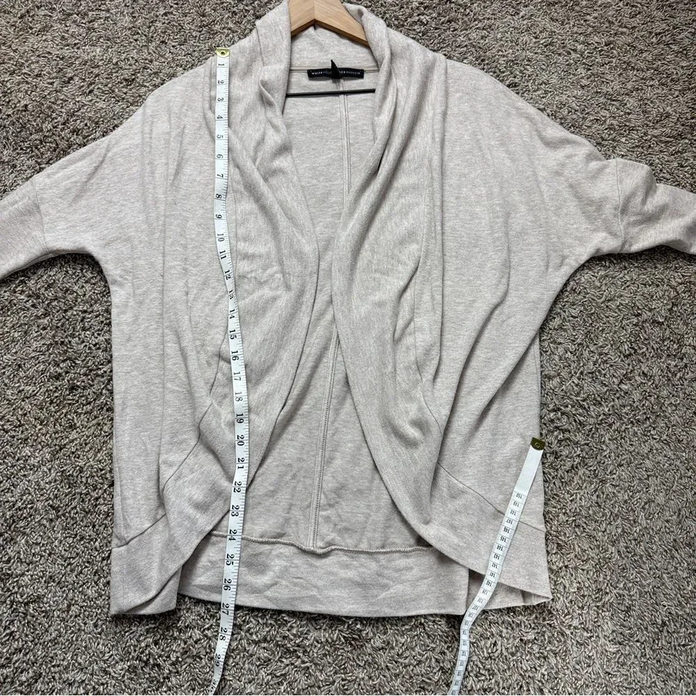 White House Black Market Oatmeal Open Cardigan